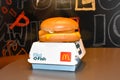 Large McDonalds Cheeseburger French Fries and Coke Royalty Free Stock Photo